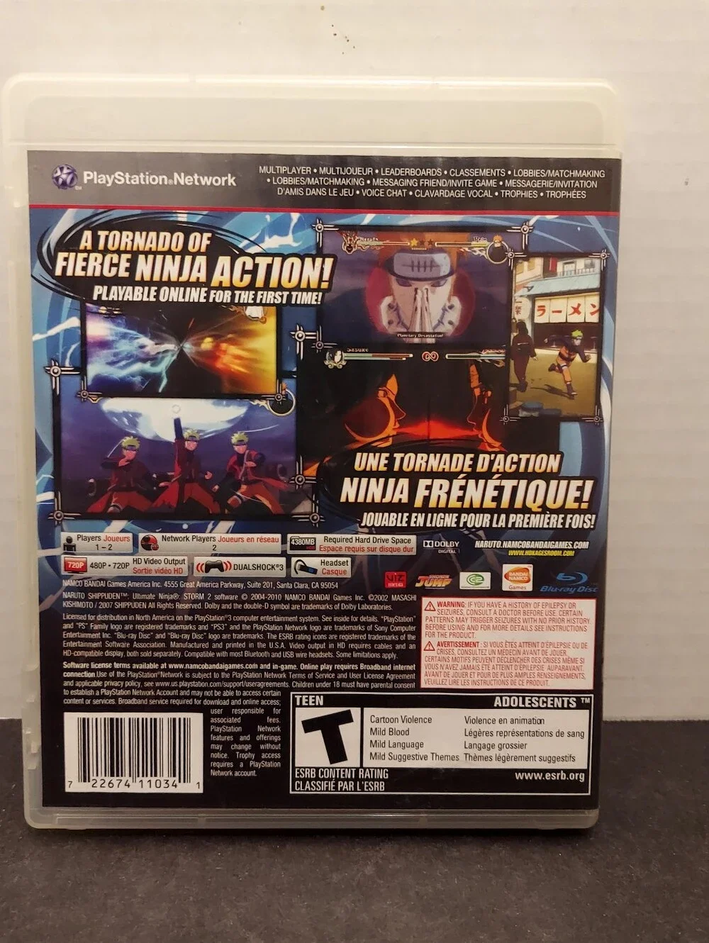 Naruto Shippuden Ultimate Ninja Storm 2 ps3 PlayStation 3 CIB complete w manual